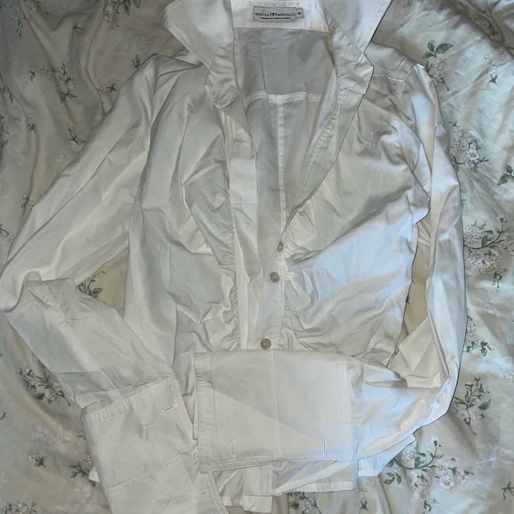 Marisa MiniCucci Women's White Button-Up Jacket